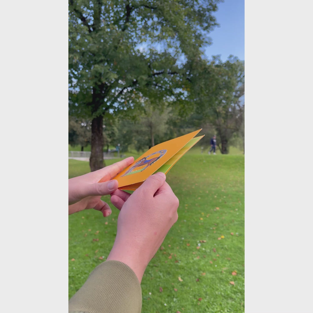 3D Pop-Up Karte Reiterin